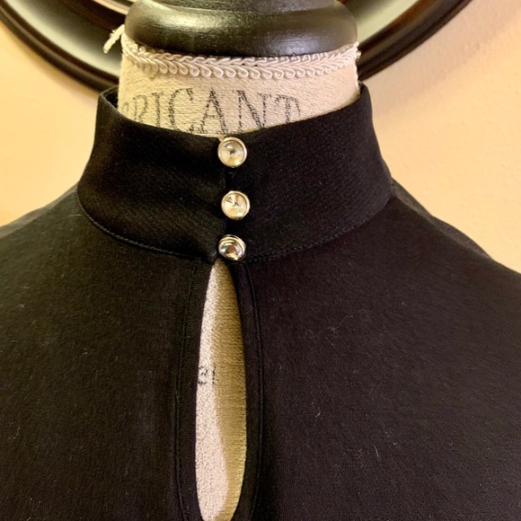 NWT, INC TOP. RHINESTONE BUTTONS. SHEER SLEEVES💕GREAT GIFT. - Picture 3 of 13